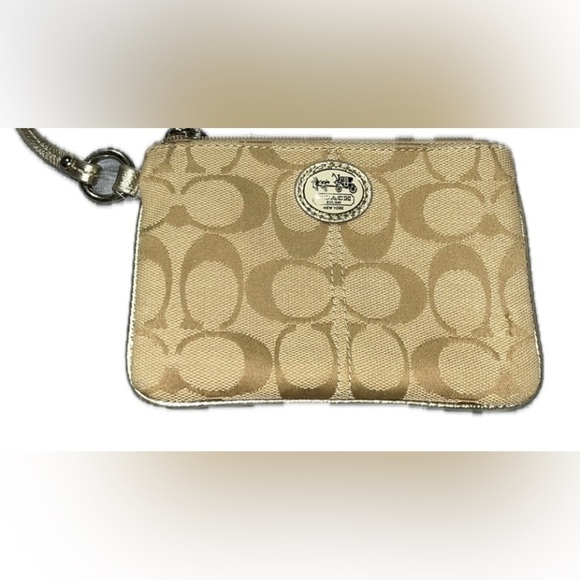 Coach Est 1941 New York Beige Wristlet, Vintage
